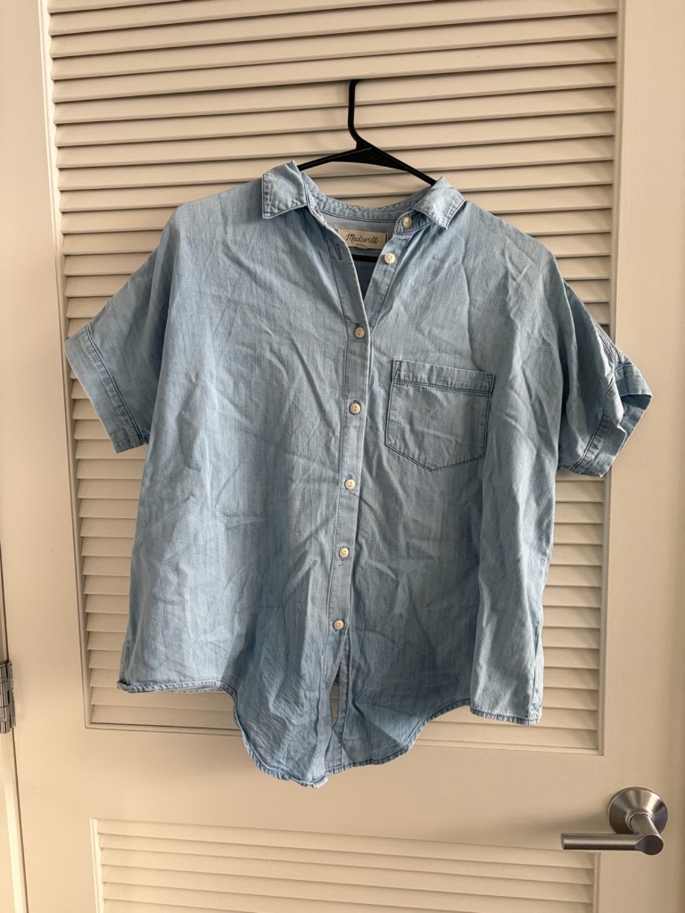 Madewell Light Blue Short-Sleeve Button-Down Shirt